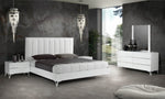 Eastern King Angela - Italian Modern White Eco Leather 4-Piece Bedroom Set by VIG Furniture - View 1