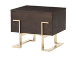 Moontide Modern Smoked Ash & Gold Nightstand by VIG Furniture - View 3