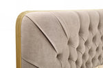 Moontide - Glam Beige Velvet and Brushed Brass Bed by VIG Furniture - View 3