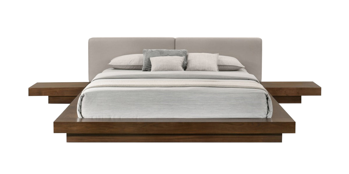 Tokyo - Contemporary Walnut and Grey Platform Bed by VIG Furniture - View 1