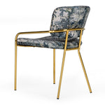 Farnon - Modern Patterned Velvet and Gold Dining Chair by VIG Furniture - View 7