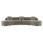 Frontier - Glam Grey Fabric Curved Sectional Sofa by VIG Furniture - View 1