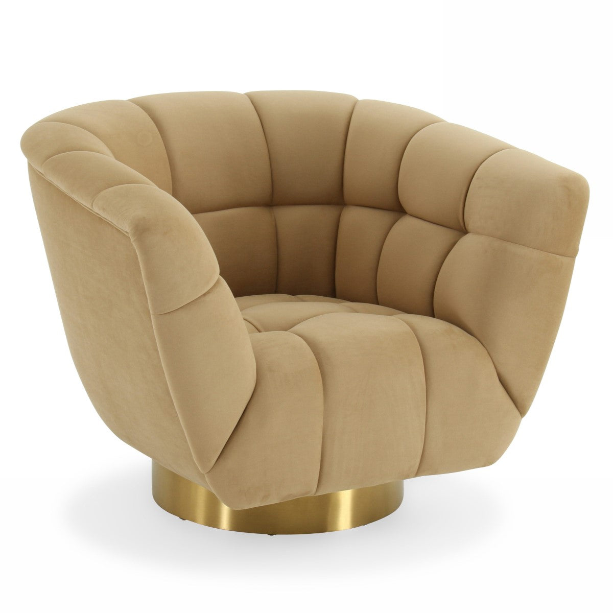 Granby - Glam Mustard and Gold Fabric Chair by VIG Furniture - View 1