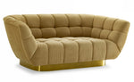 Granby - Glam Mustard and Gold Fabric Loveseat by VIG Furniture - View 2