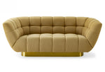 Granby - Glam Mustard and Gold Fabric Loveseat by VIG Furniture - View 1