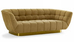 Granby - Glam Mustard and Gold Fabric Sofa by VIG Furniture - View 2
