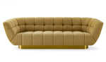 Granby - Glam Mustard and Gold Fabric Sofa by VIG Furniture - View 1