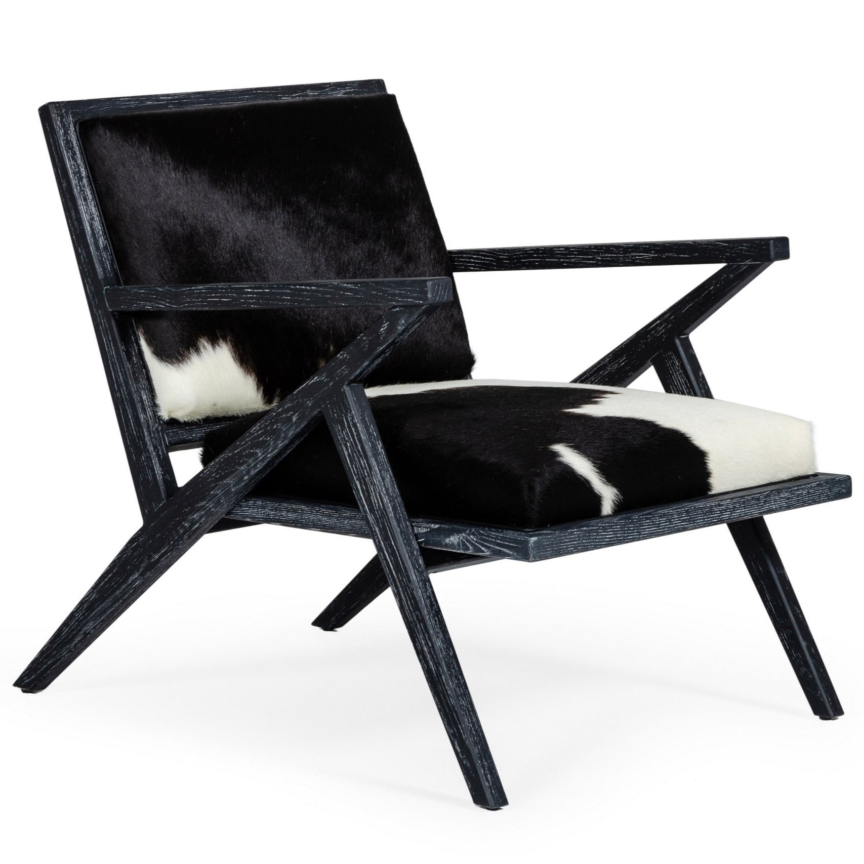Hallam - Glam Black and White Cowhide Accent Chair by VIG Furniture - View 1