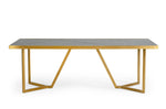 Nolte - Glam Black Zebrawood and Gold Dining Table by VIG Furniture - View 3