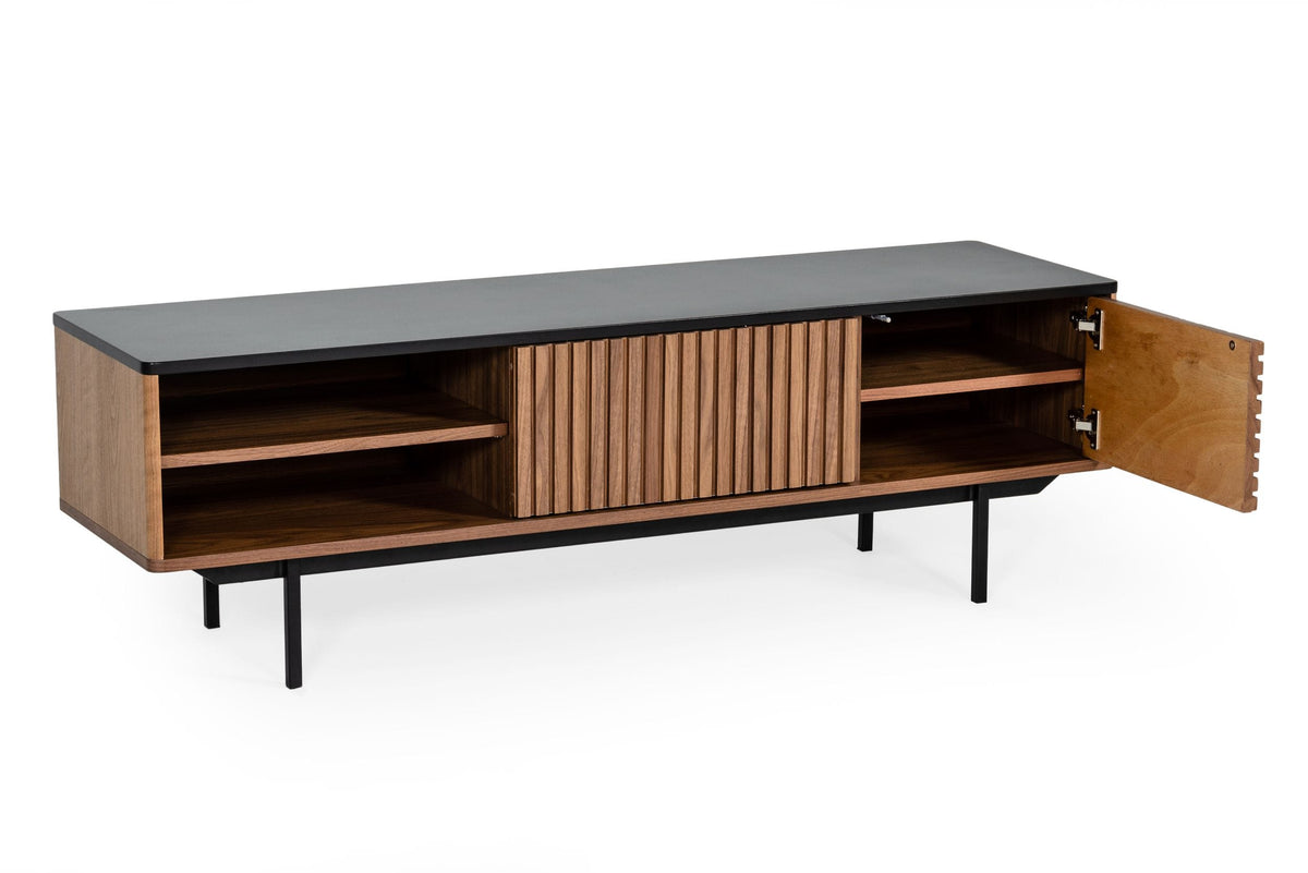 Maggie - Modern Walnut and Grey TV Stand by VIG Furniture - View 2