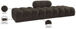 Ames - 3 Piece Boucle Upholstered Modular Sofa With 2 Backless Seats