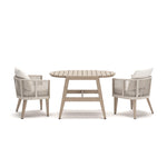 Ivory Vine - Chairs With Cushion / Table Set (Set of 3) - Beige
