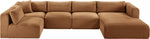 Shaggy - Fabric 5 Piece Modular U-Shaped Sectional