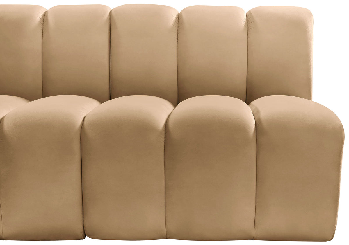 Arc - Velvet 4 Piece U-Shaped Modular Sofa