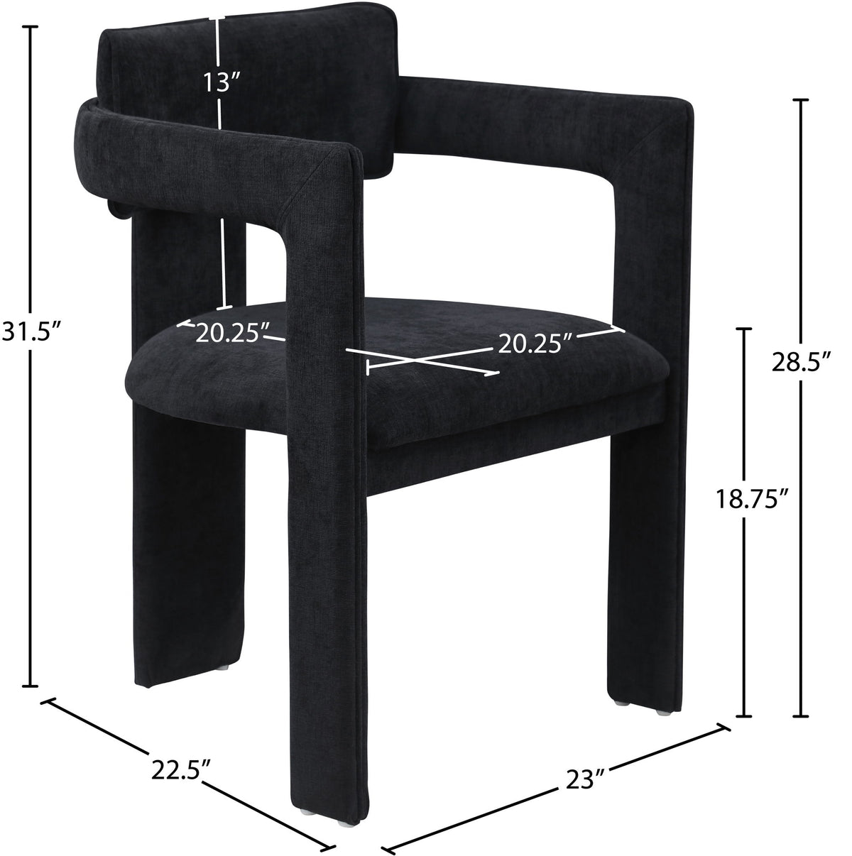 Brenda - Chenille  Dining Chair (Set of 2)