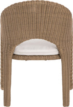 Seacrest - Olefin Water Resistant Fabric And Wicker Outdoor Patio Dining Chair