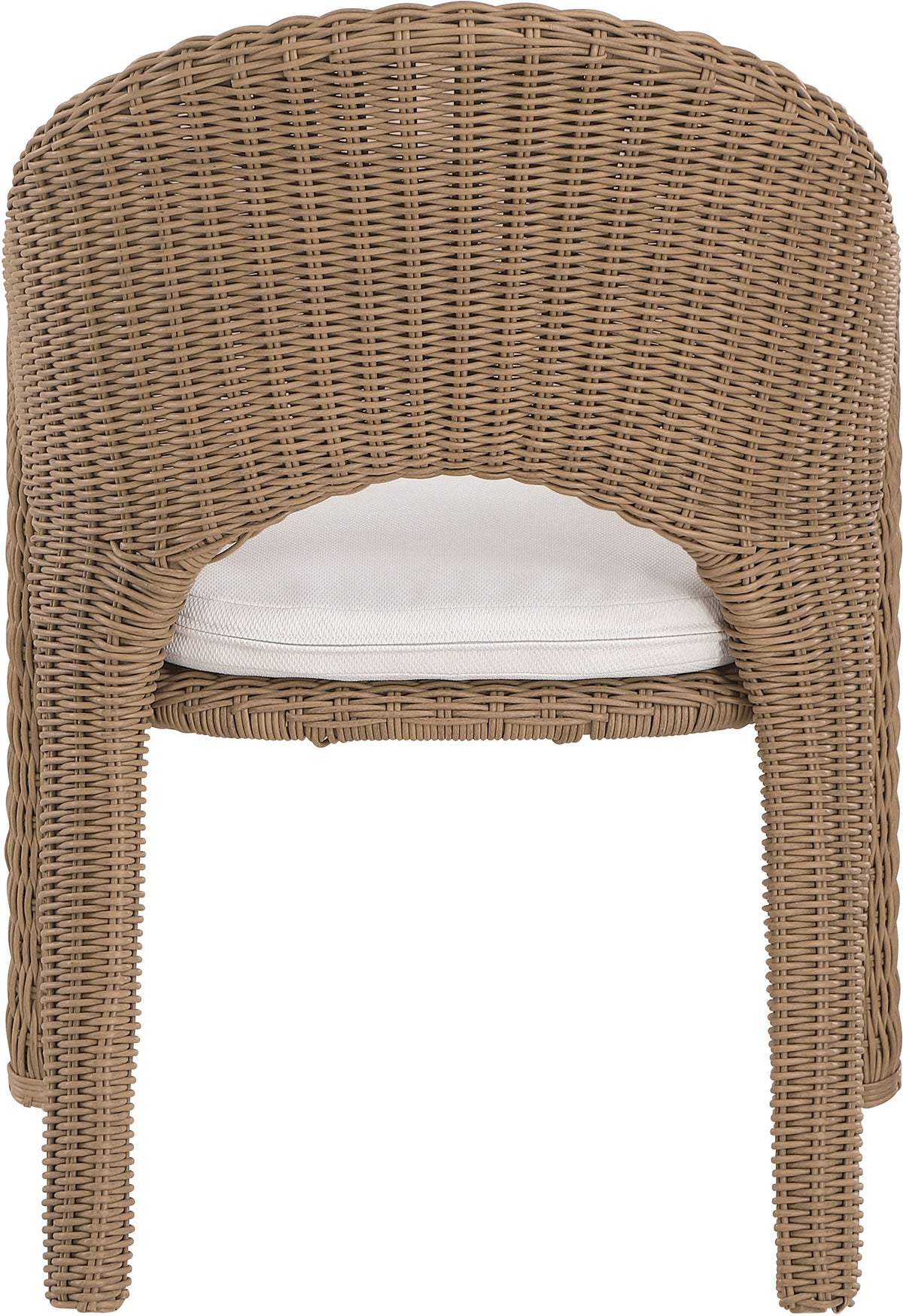 Seacrest - Olefin Water Resistant Fabric And Wicker Outdoor Patio Dining Chair