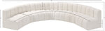 Arc - Boucle Fabric 7 Piece U-Shaped Modular Sofa