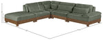 Turin - Chenille Fabric Upholstered Modular Sectional - Green