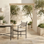 Leni - Outdoor Armchair With Cushions And Powder Coated Aluminum Frame - Moonveil / Warm Gray