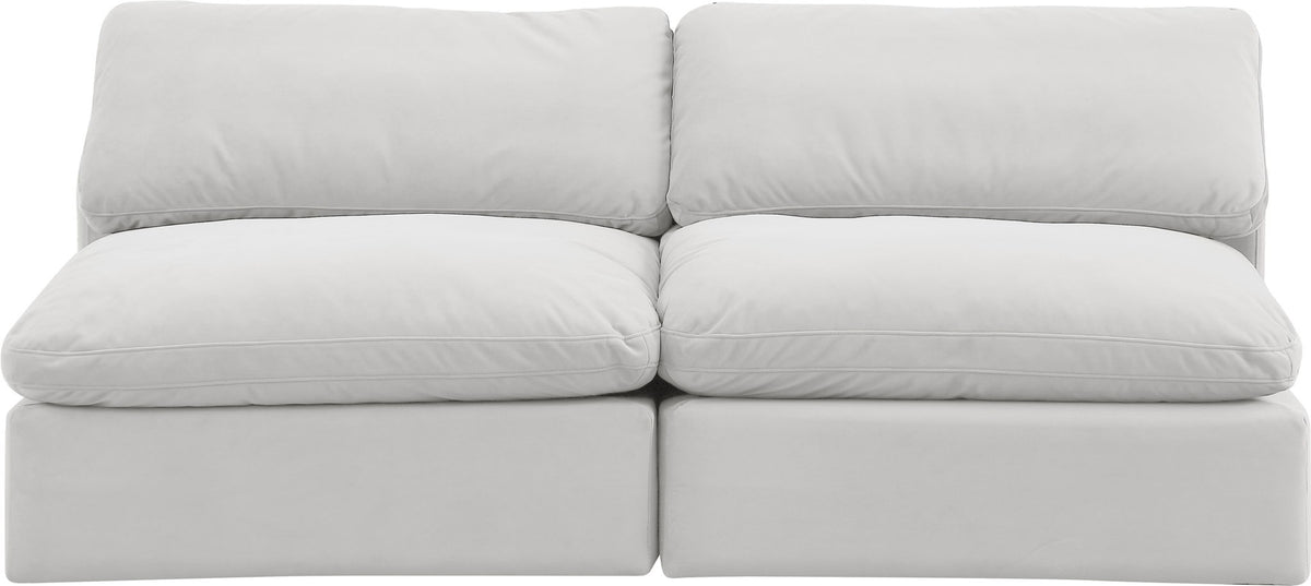 Comfy - Velvet Modular Armless Sofa 2 Seats