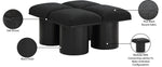 Pavilion - 4 Piece Modular Bench With Black Base
