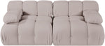 Orin - Velvet Performance Fabric Upholstered 2 Piece Modular Sofa