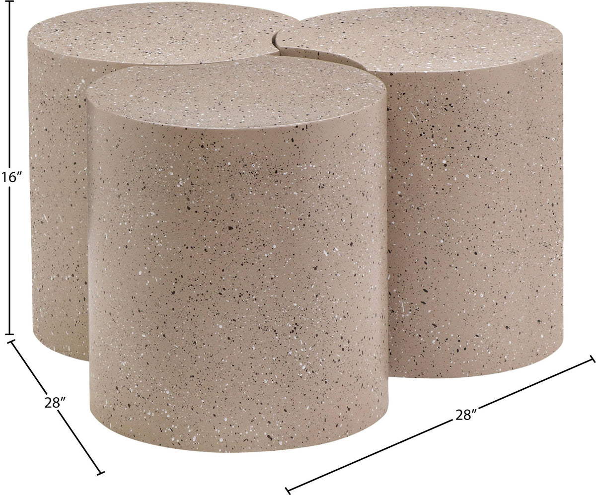 Dimple - 3 Piece Modular Coffee Table - Terazzo Finish