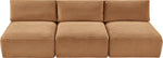 Shaggy - Fabric 3 Seat Modular Armless Sofa