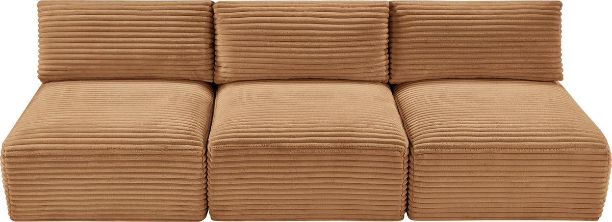 Shaggy - Fabric 3 Seat Modular Armless Sofa