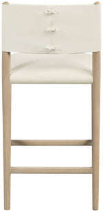 Andie - Vegan Leather Upholstered Counter Stool - Natural Base