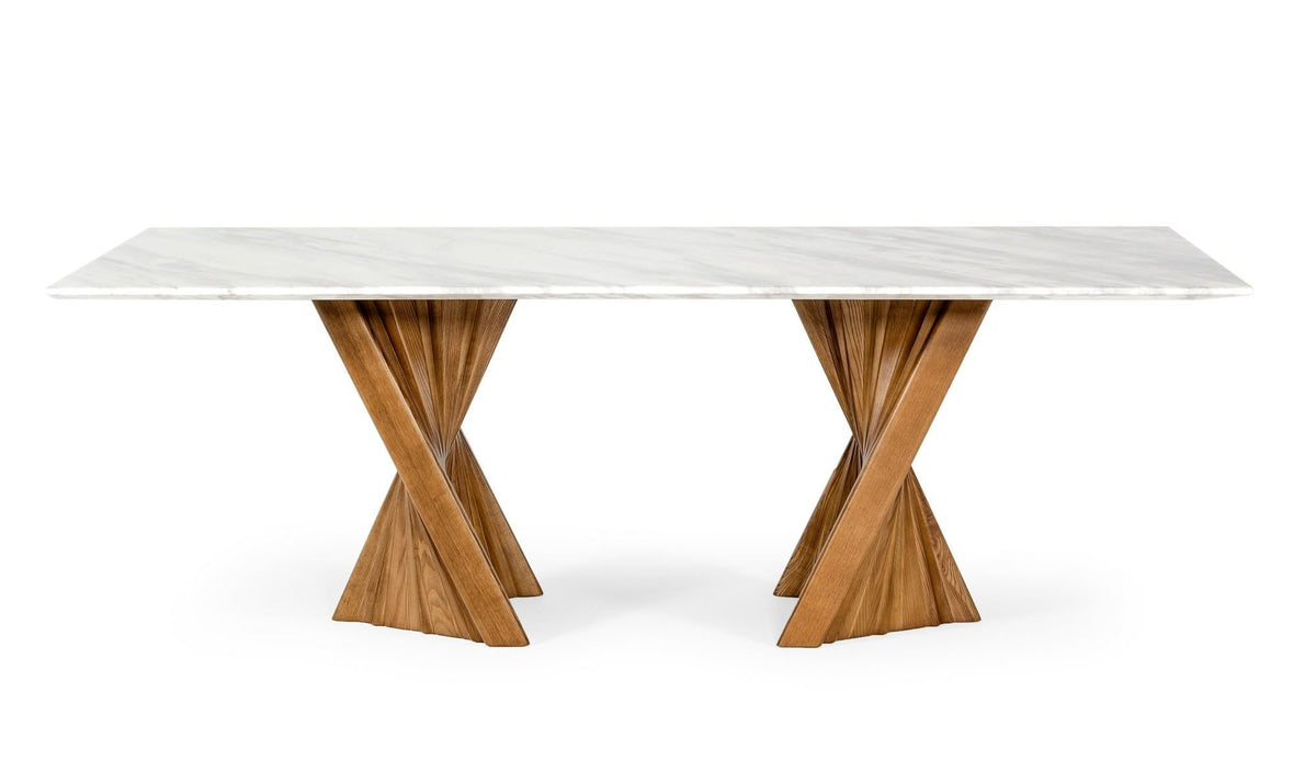 Cadence - Modern Walnut & Marble Dining Table by VIG Furniture - View 8