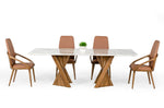 Cadence - Modern Walnut & Marble Dining Table by VIG Furniture - View 4