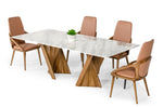 Cadence - Modern Walnut & Marble Dining Table by VIG Furniture - View 5