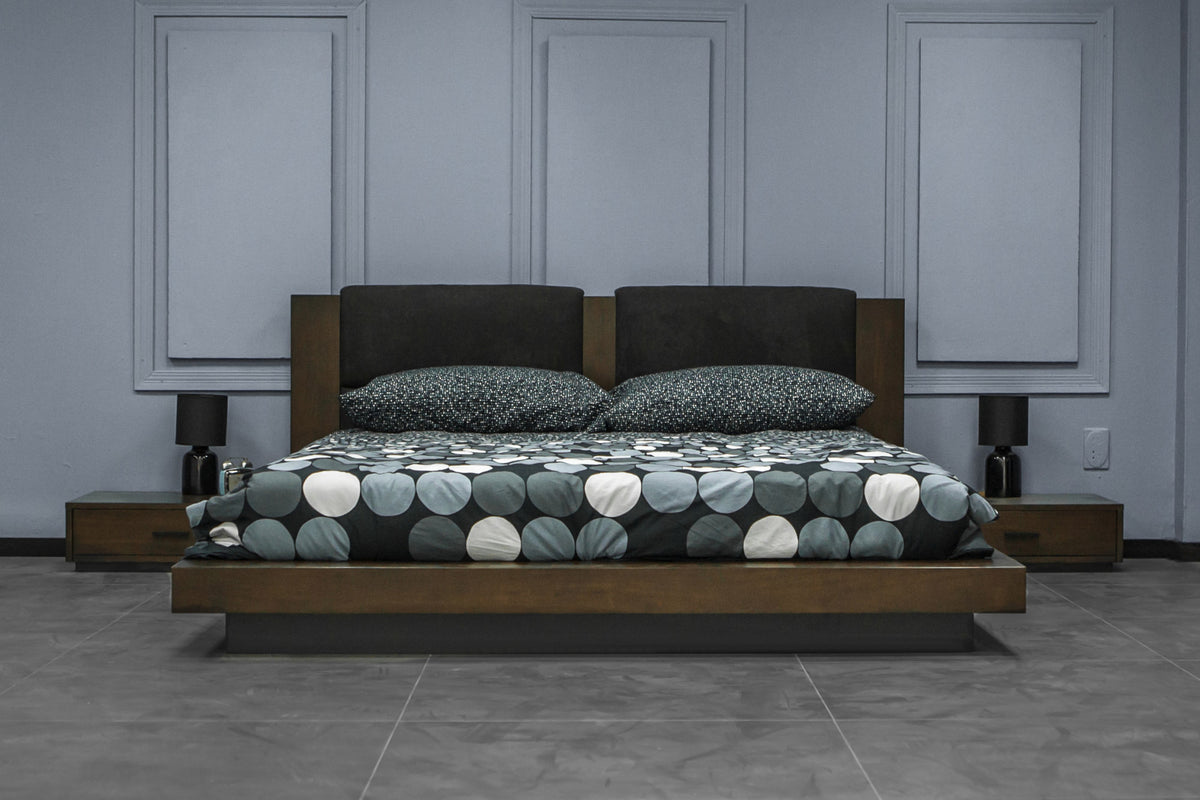Fantasia - Contemporary Dark Walnut and Dark Grey Bed by VIG Furniture - View 3
