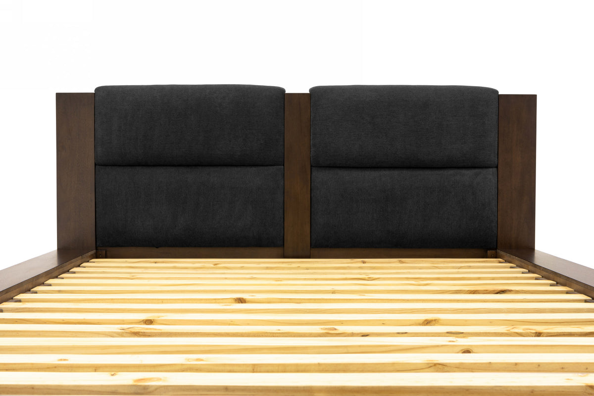 Fantasia - Contemporary Dark Walnut and Dark Grey Bed by VIG Furniture - View 6