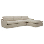 Fedora - Modern White Fabric Sectional Sofa + Ottoman by VIG Furniture - View 3