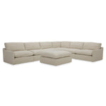 Fedora - Modern White Fabric Sectional Sofa + Ottoman by VIG Furniture - View 1
