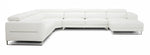 Hawkey - Contemporary White Full Leather U Shaped Sectional Sofa by VIG Furniture - View 2