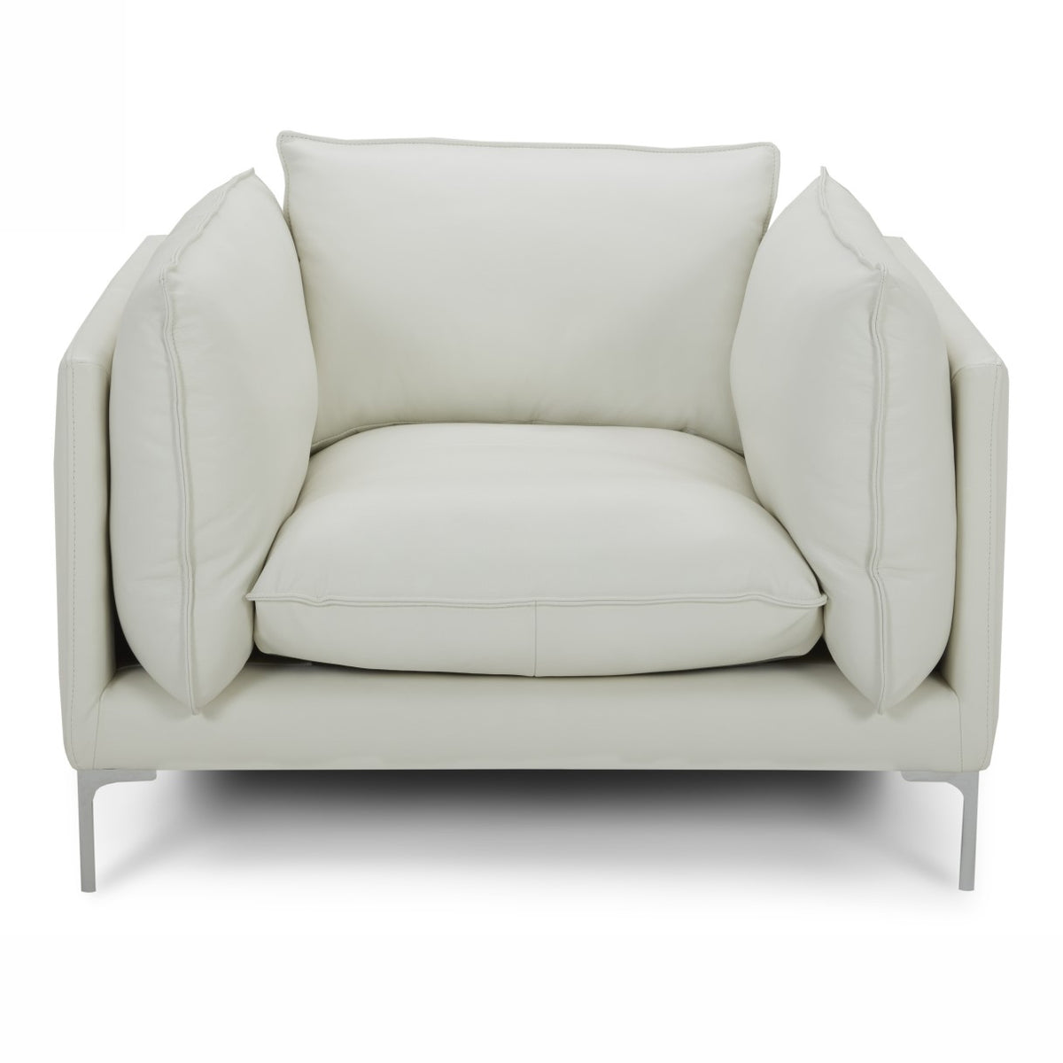 Harvest - Modern White Full Leather Chair by VIG Furniture - View 3