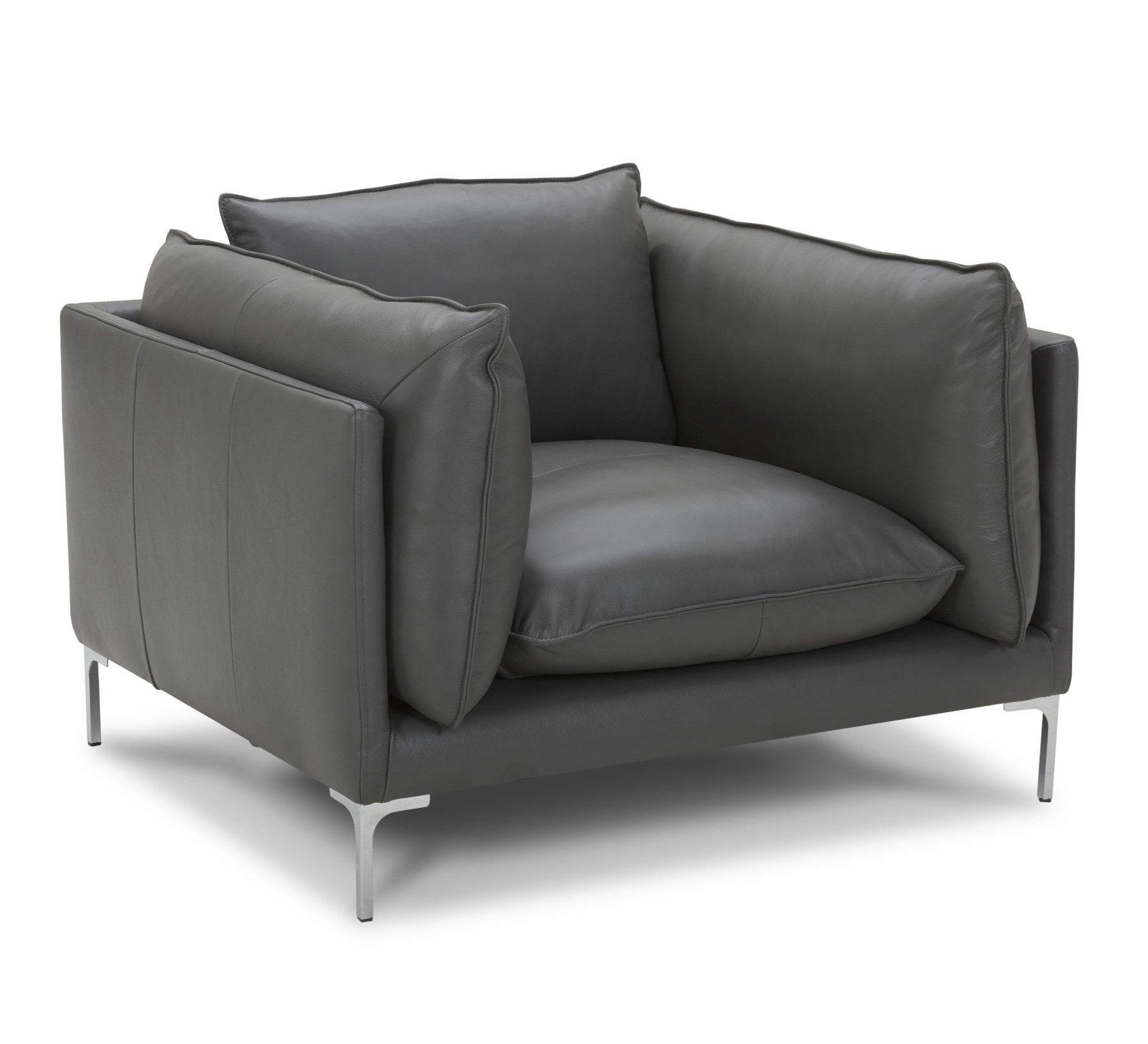 Harvest - Modern Grey Full Leather Chair by VIG Furniture - View 1