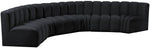 Arc - Velvet 6 Piece U-Shaped Modular Sofa