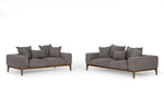 Corina - Modern Grey Linen Loveseat by VIG Furniture - View 2
