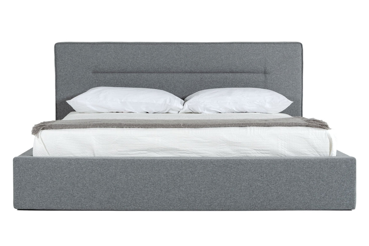 Juliana - Queen Italian Modern Dark Grey Upholstered Bed by VIG Furniture - View 2