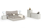 Alessia - Eastern King Italian Modern Light Grey Upholstered Bed by VIG Furniture - View 4
