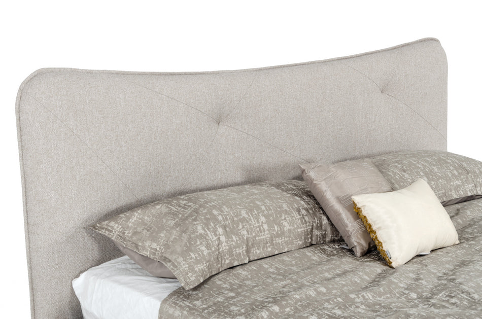 Alessia - Eastern King Italian Modern Light Grey Upholstered Bed by VIG Furniture - View 3