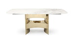 Marmot - White Marble and Champagne Gold Dining Table by VIG Furniture - View 7