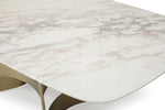 Marmot - White Marble and Champagne Gold Dining Table by VIG Furniture - View 3