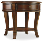 Brookhaven - Round Lamp Table - Dark Brown