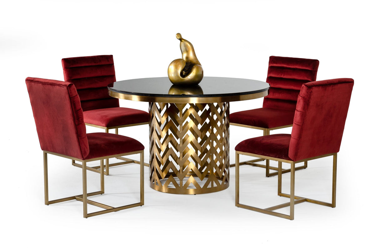 Kowal - Glam Black Marble Dining Table by VIG Furniture - View 5